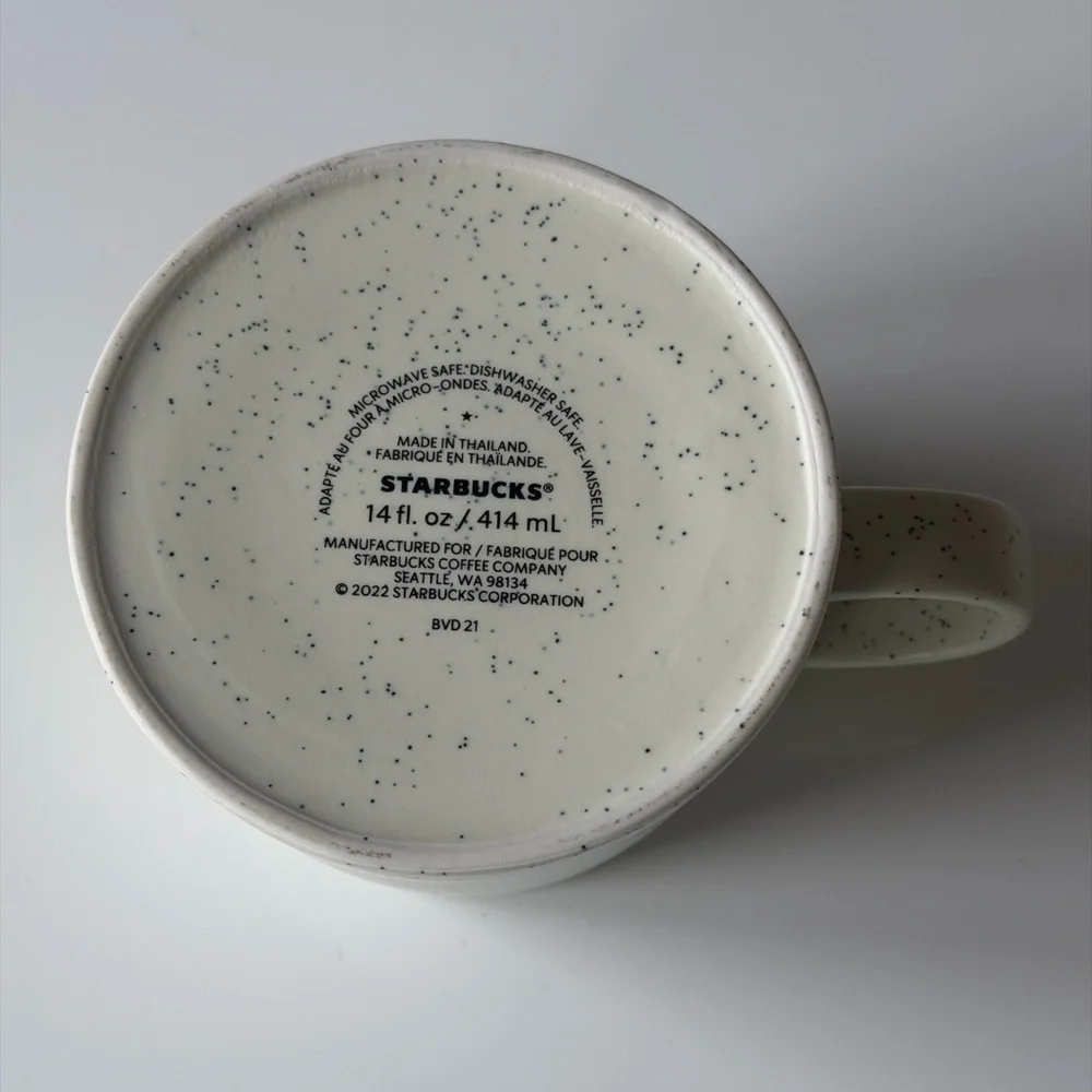 Starbucks Summer 2022 Cactus Floral Ceramic Speckled Coffee Mug -14 Oz